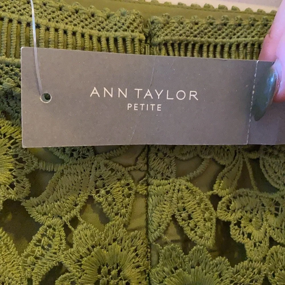 Ann Taylor Petite 6P army green skirt NWT​